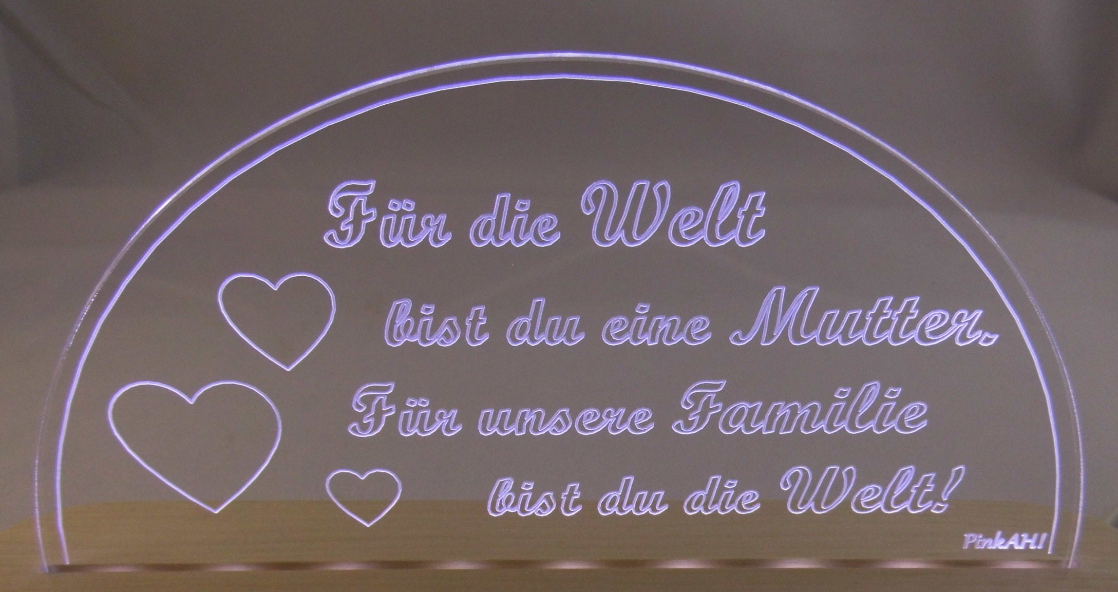 Wechselmotiv Muttertag Motiv Spruch für LED Schwibbogen Sockel